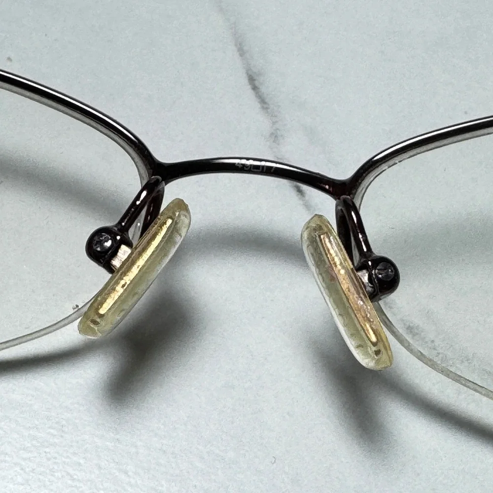 Coach Sherri 122 Tan Bronze Oval Semi Rimless Eyeglass Frames 49-17-130